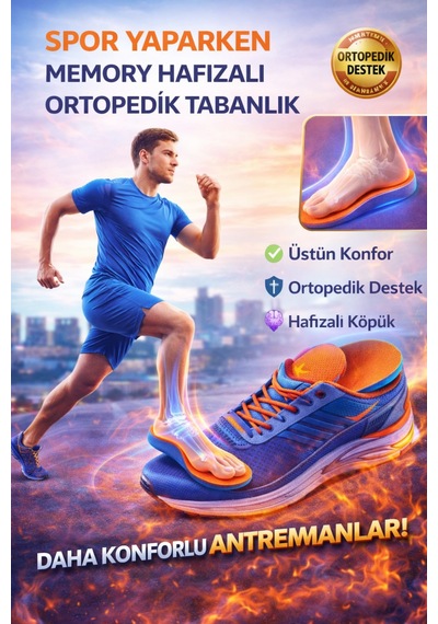 Memory Hafızalı Ortopedik Tabanlık Spor Tabanlık Konfor Yürüyüş Mt7038