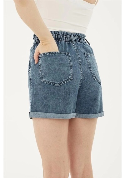 Fashion Friends Kadın Baggy Jean Şort 24y0584k1-17731 001