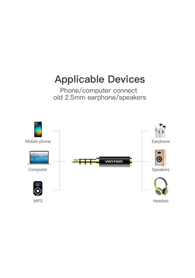 Vention 3.5 Erkek 2.5 Dişi Stereo Ses Jack Kulaklık Çevirici