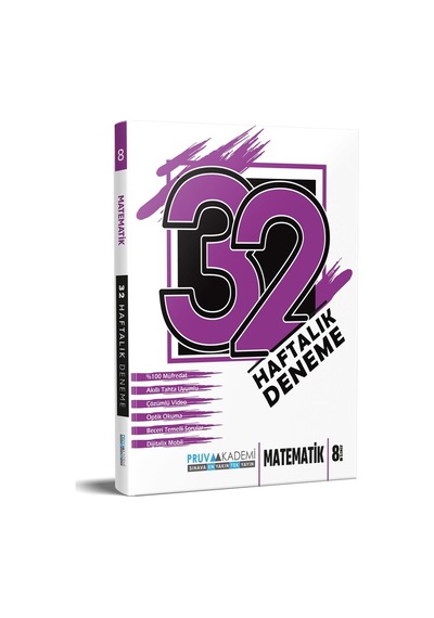 Pruva Akademi 8. Sınıf Matematik 32 Haftalık Deneme 2023