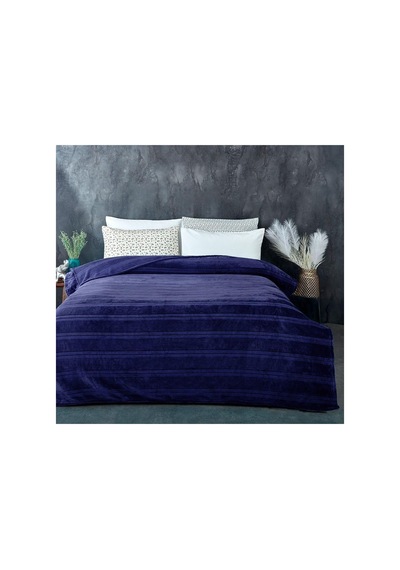 Mayer Supersoft Yumuşak Çift Kişilik Battaniye 180x230 Cm Lacivert Çok Renkli