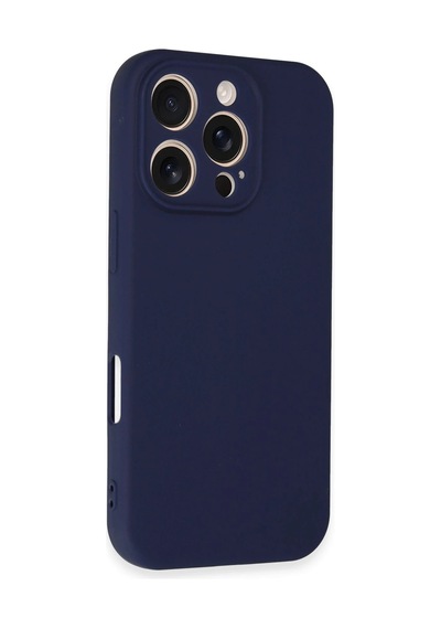 Ilkeshop Newface iPhone Uyumlu 16 Pro Kılıf First Silikon - Lacivert