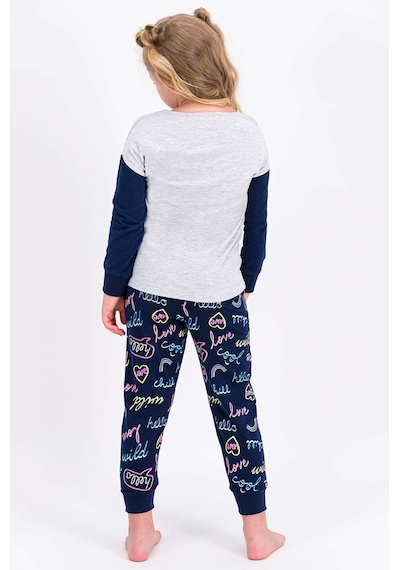 Rolypoly Cool Love Karmelanj Kız Çocuk Pijama Takımı 5274-25233 Kar Melanj