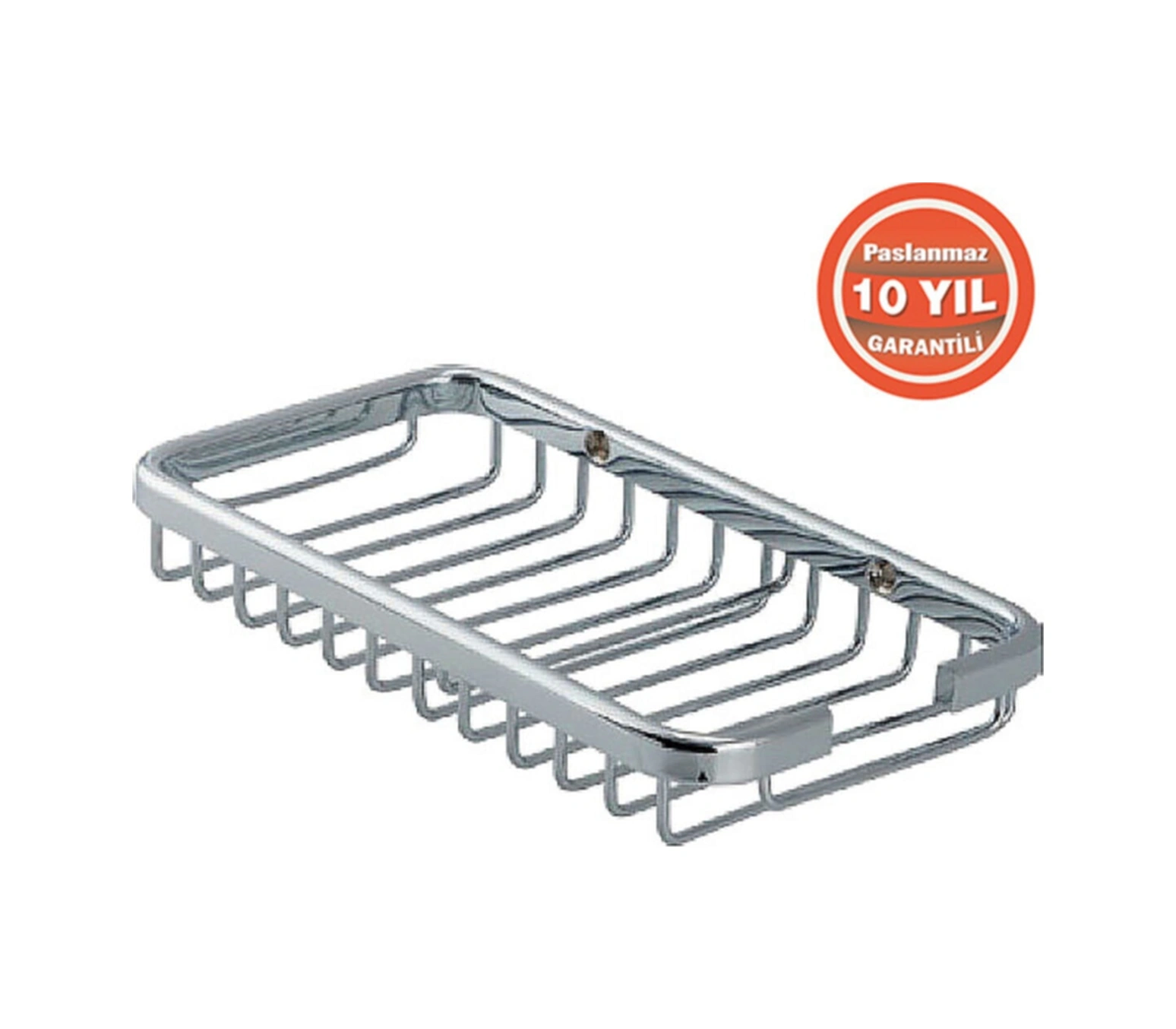 Çelik Banyo Mercan Süngerlik 10 19cm 10 Yıl Garantili Paslanmaz Pirinç Malzeme Krom