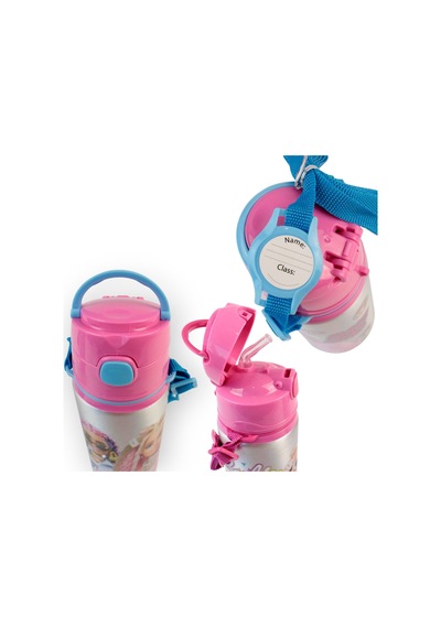 Büyük Kalem Çantası 16x23 , Alüminyum Matara Premium Set Pembe