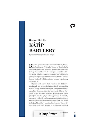 Katip Bartleby - Herman Melville - Turkuvaz Kitap