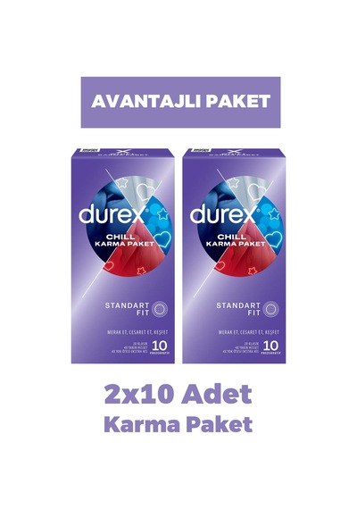 Durex Chill Prezervatif 10'lu 2 Adet