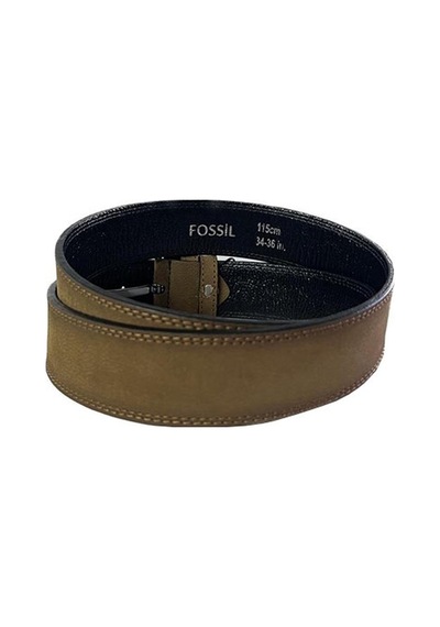 Fossil Taba Renk Desenli Hakiki Deri Spor Erkek Kemeri 4cm-105cm Taba