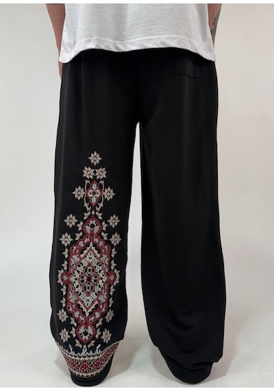 Zaee Anatolia Rug Oversize Ayarlanabilir Paça Eşofman Altı Siyah