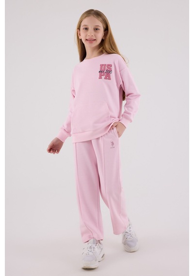 U.S. Polo Assn. Kız Çocuk Pembe Eşofman Takımı Us2307-c-v1 Pembe