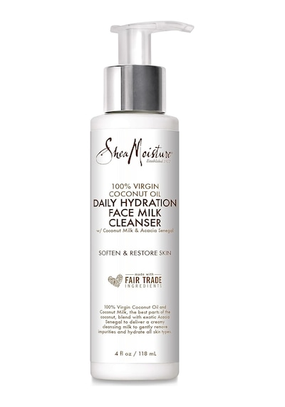 Moisture%100 Virgin Hindistan Cevizi Yağı Günlük Hidrasyon Yüz Sütü Temizleyici 4 Fl.oz