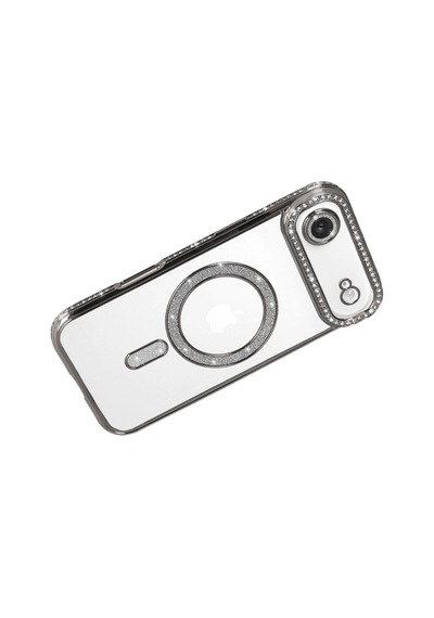 Apple İphone 17 Air Joke Simli Magneticsafe Kılıf - Gümüş 0.2M-Çok Renkli