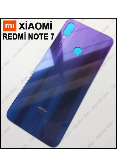 Xiaomi Redmi Note 7 Arka Kapak Cam Batarya Pil Kapağı Yapışkanlı