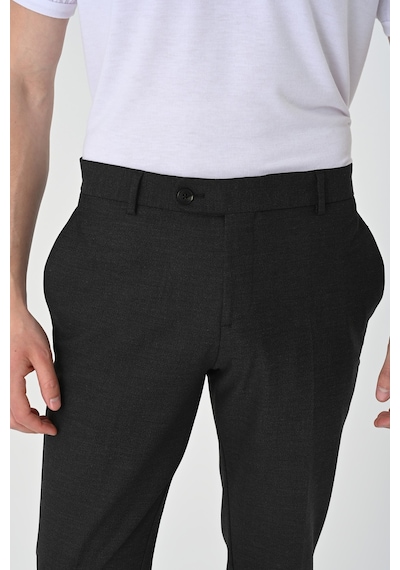 Antioch Regular Fit Duble Paça Erkek Pantolon Füme