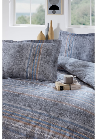 Özdilek Colorado Tek Kişilik Lastikli Fitted Çarşaf Nevresim Takımı Mavi
