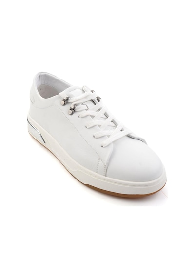 Bambi Beyaz Hakiki Deri Erkek Sneaker E01593000503