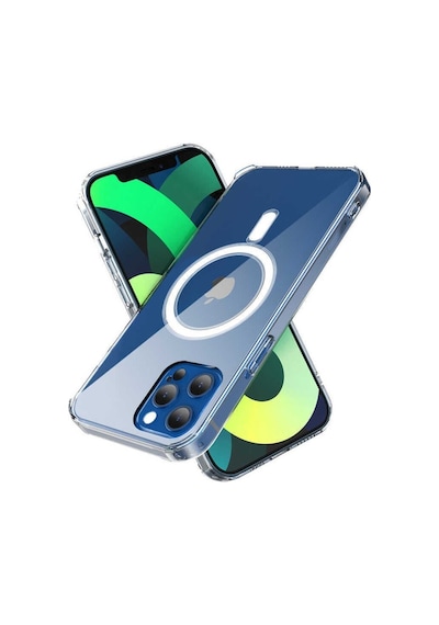 Apple iPhone 14 Uyumlu Kılıf Magsafe Wireless Kablosuz Şarj Destekli Sararmaz Şeffaf Darbe Emici Kapak