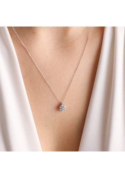 Beyaz Altın Baget Kolye Minimal N11.22616