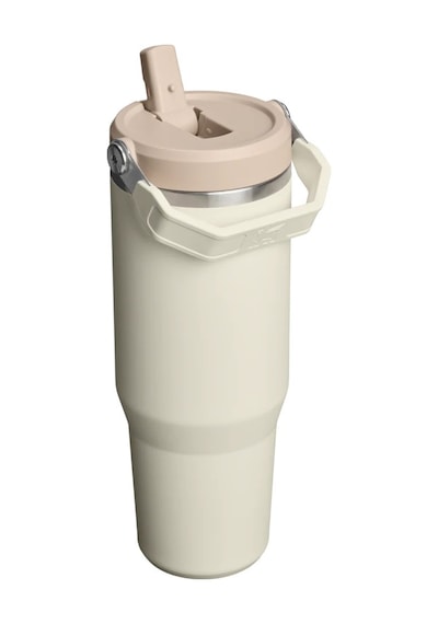 Stanley The Iceflow Flip Straw Pipetli Termos Bardak 0.89 Lt / Cream Krem