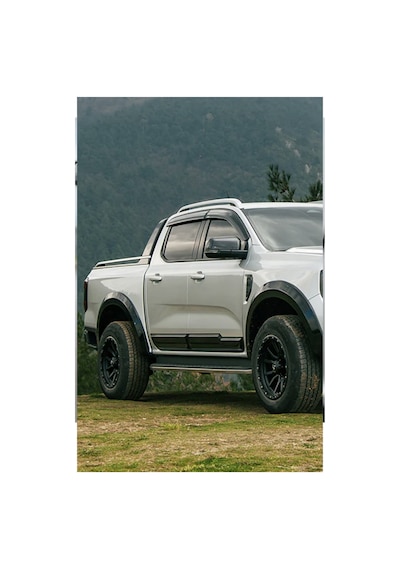 Ford Ranger T9 Kapı Koruma Seti 4 Parça Mat Siyah Kapı Yan Koruma