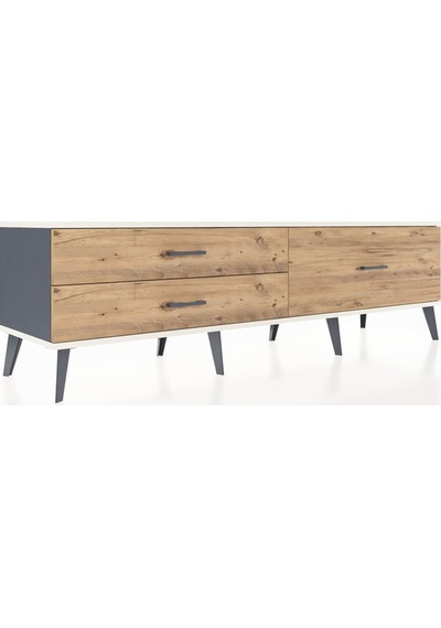 Hyperion Tv Ünitesi 3 Çekmeceli 176x44x51 Antrasit-aytaşı/çam Aytası/atlas Çam Hyperion Tv Ünitesi 3 Çekmeceli 176x44x51 Antrasit-aytaşı/çam Aytası/atlas Çam