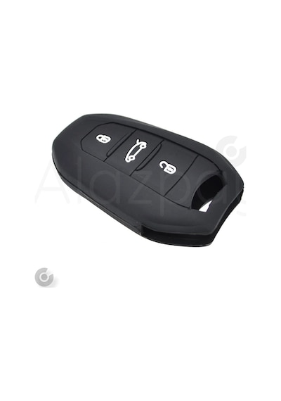 Peugeot 208 308 508 2008 3008 5008 Renkli Silikon Anahtar Kılıfı Siyah - 1 Adet