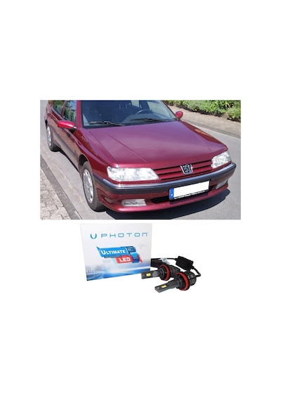 Peugeot 605 Led Xenon Kısa Far Ampulü H1 Ultimate 9500 Lumens Yeni Seri Beyaz