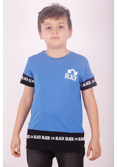 Toontoy Kids Toontoy Erkek Çocuk Black Baskılı Tişört Saks