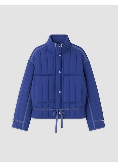 Lcw Modest Mavi Dik Yaka Oversize Kadın Şişme Mont