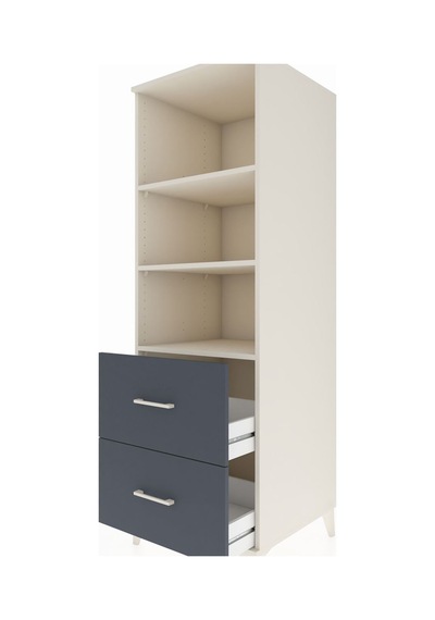 Kronos Dolap 3 Raflı 2 Çekmeceli 60x59x182 Aytaşı-antrasit Aytaşı