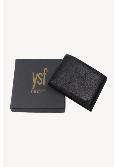 Ysf Erkek Siyah Deri Cüzdan