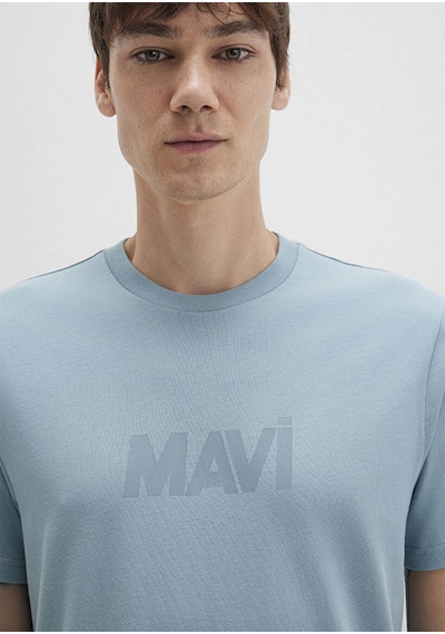 Mavi Logo Açık Mavi Erkek T-shirt M0612896-70838 Açik Mavi