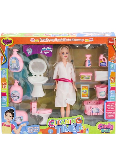 02452 Cindy Doll Bebek Lavabo Ve Temizlik Seti