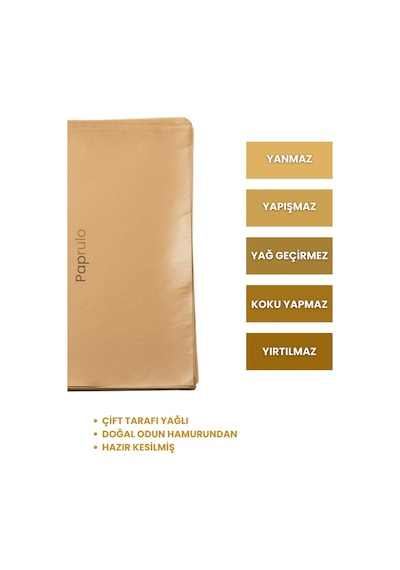 Ağartılmamış Fırın Pişirme Kağıdı 100 Adet Tepsi İçi Boyutunda 37x30 L Boy Gold Kalite