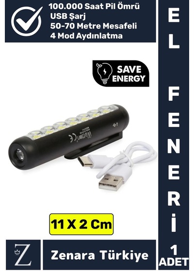 Profesyonel Kamp Avcı Güvenlik Okul Deprem Balıkçı Güçlü Işık 4 Mod Aydınlatma Mini El Feneri Çok Renkli