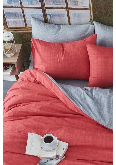 BonjardinHome %100 Pamuklu Çift Taraflı Çift Kişilik Nevresim Takımı (473534989) Düz Renk