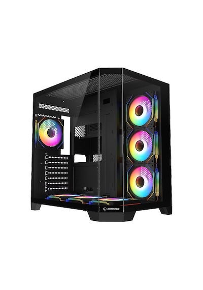 Rampage Mega V1 Siyah Argb Tempered Glass 850w 80+ Bronze Usb 3.0 Atx Mid Tower Kasa