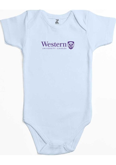 Zepplin Giyim Western University Purple Logo Siyah Bebek Body Zıbın