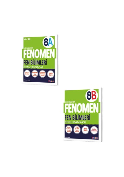 8. Sınıf Fenomen Fen Bilimleri A B Tüm Dersler Soru Bankası Set