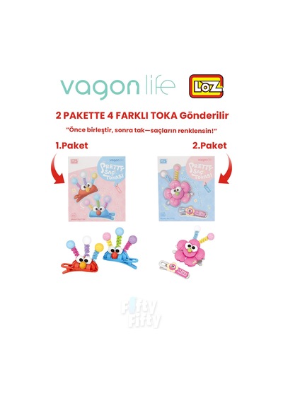 4'lü Saç Toka Seti Önce Birleştir,sonra Tak 2 Paket 4 Adet Gönderilir Yapı Toka Seti Ff 7104-7113