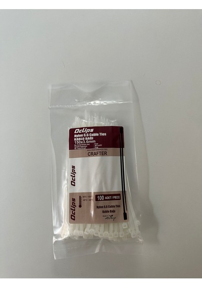 150 X 3,6 Kablo Bağı 100 Adet Beyaz