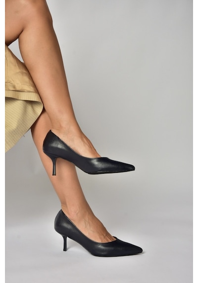 Fox Shoes Z676070009 Siyah İnce Topuklu Kadın Stiletto Ayakkabı