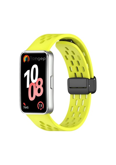 Rongep Huawei Band 10-9-8 İle Uyumlu Delikli Tasarım Air Loop Silikon Kordon Manyetik Toka Mekanizma Sku: Zeus8690010102188