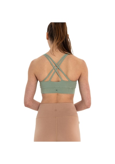 Inguz Çift Askılı Sırtı Çapraz Yoga Büstiyer Açık Yeşil
