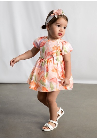 Mayoral Kız Bebek Çiçek Desenli Elbise Pembe - 01909