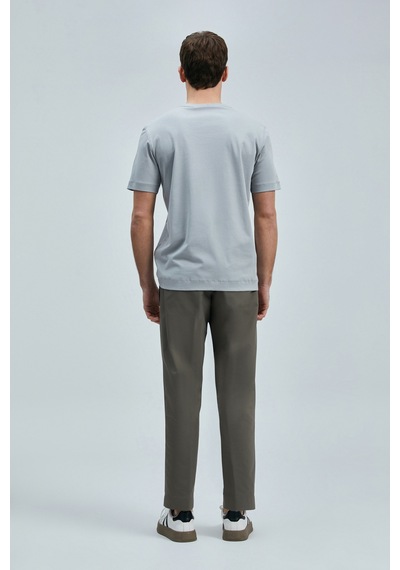 Lufian Bran Modern Grafik T- Shirt Gri Gri 111020262100150 Gri