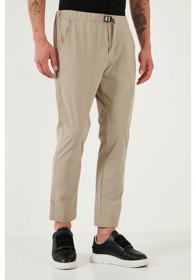 Buratti Slim Fit Lastikli Bel Boru Paça Kemer Detaylı Erkek Pantolon 5543S86Jmilano Bej