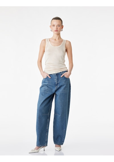 Koton Pamuklu Rahat Kalıp Normal Paça Balon Denim Pantolon -balloon Jean Orta İndigo 6sal40130md İndigo Koton Pamuklu Rahat Kalıp Normal Paça Balon Denim Pantolon -balloon Jean Orta İndigo 6sal40130md İndigo