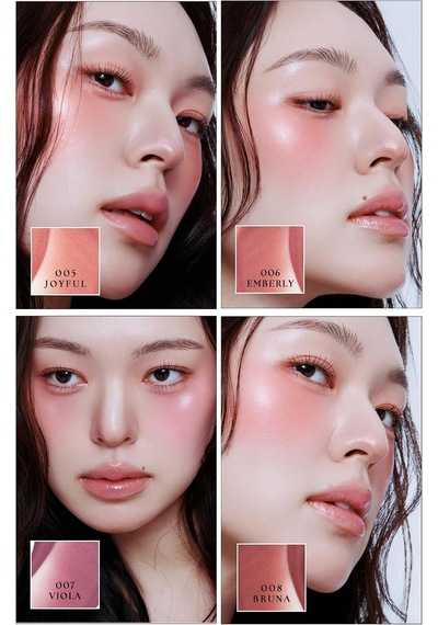 Hafif Yapılı, Ciltle Bütünleşen Parlak Bitişli Likit Allık Objet Blush 001 Lilium