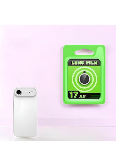 İphone 17 Air Uyumlu Premium Kalite Parmak İzi Tutmaz Renkli Kamera Lens Koruyucu Beyaz